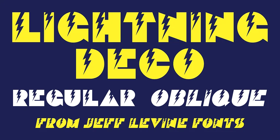 LIGHTNING DECO JNL by Jeff Levine Fonts — Display Font