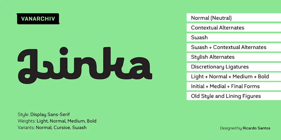 Linka by Vanarchiv — Display Font