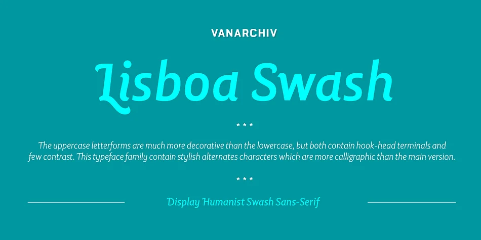 Lisboa Swash by Vanarchiv — Display Font