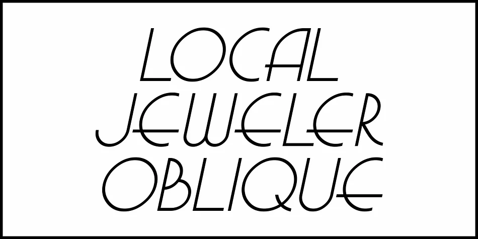 LOCAL JEWELER JNL by Jeff Levine Fonts — Decorative Font — thumbnail 4