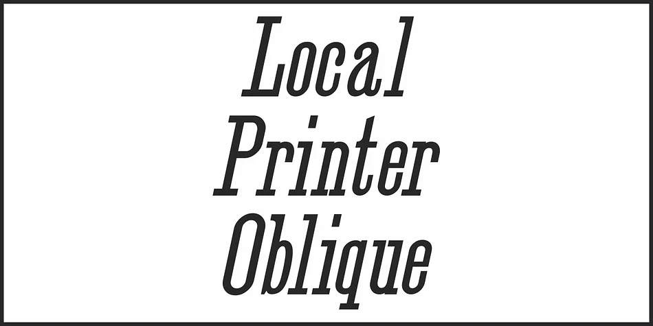 Local Printer JNL by Jeff Levine Fonts — Decorative Font — thumbnail 4
