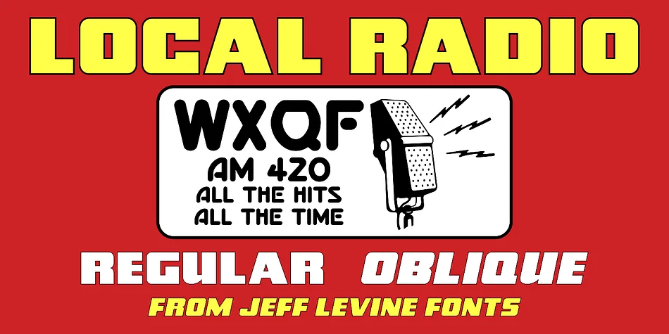 Local Radio JNL by Jeff Levine Fonts — Display Font