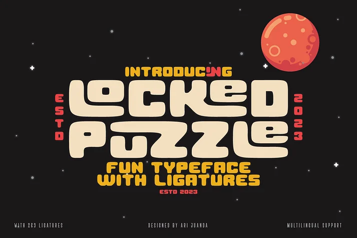 Locked Puzzle by Linecreative — Display Font