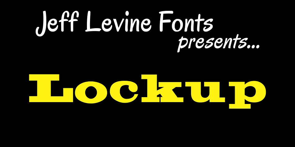 Lockup JNL by Jeff Levine Fonts — Decorative Font