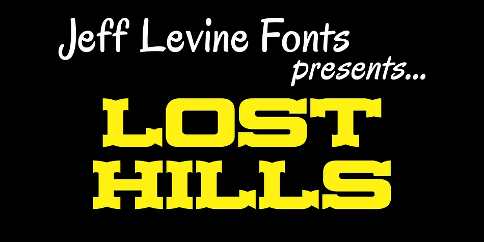 LOST HILLS JNL by Jeff Levine Fonts — Decorative Font