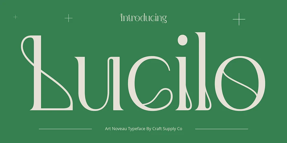 Lucilo by Craft Supply Co. — Decorative Font