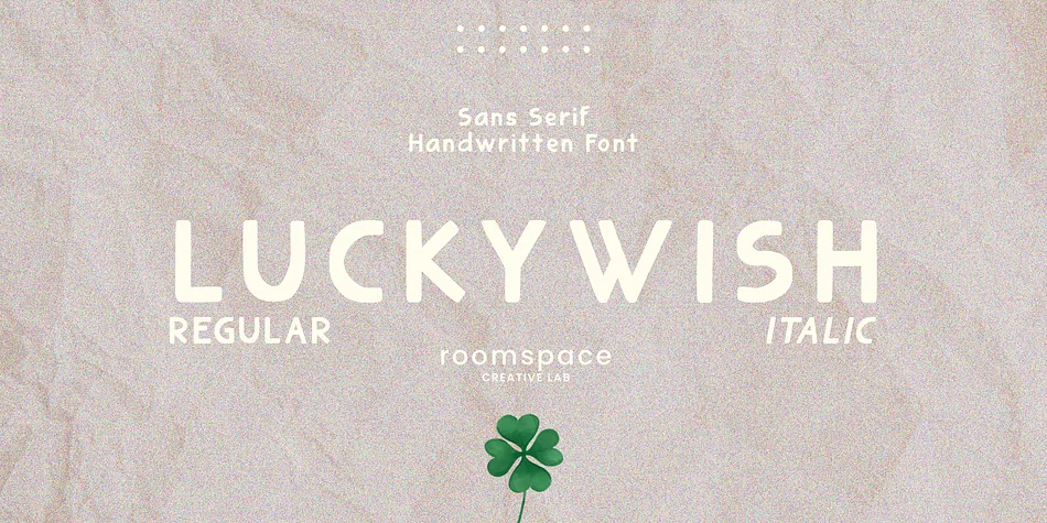 Luckywish by roomspace — Display Font