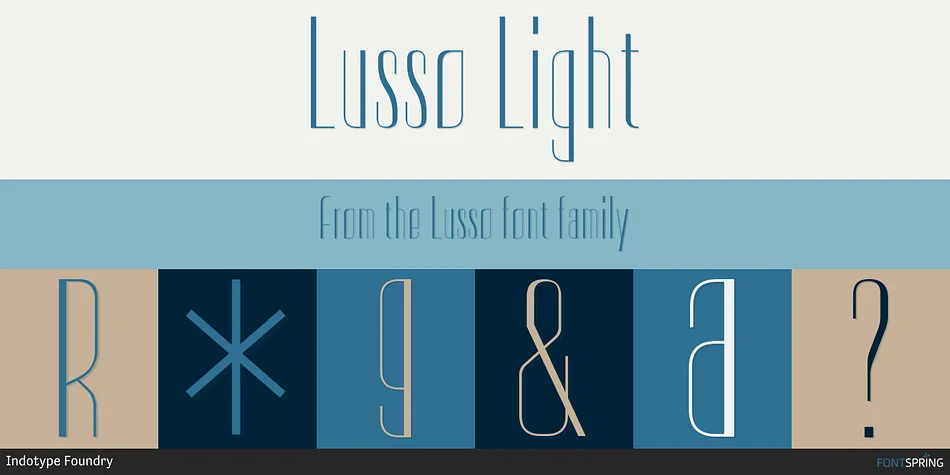 Lusso by Indotype Foundry — Display Font