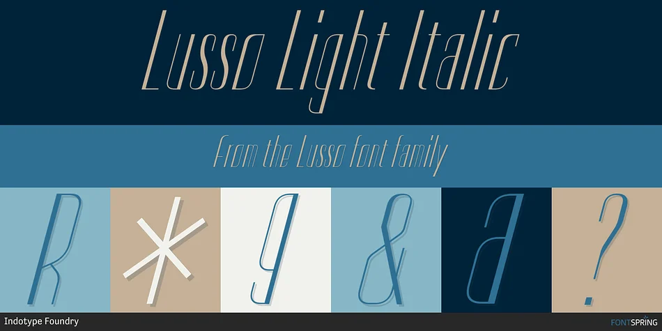 Lusso by Indotype Foundry — Display Font — thumbnail 2