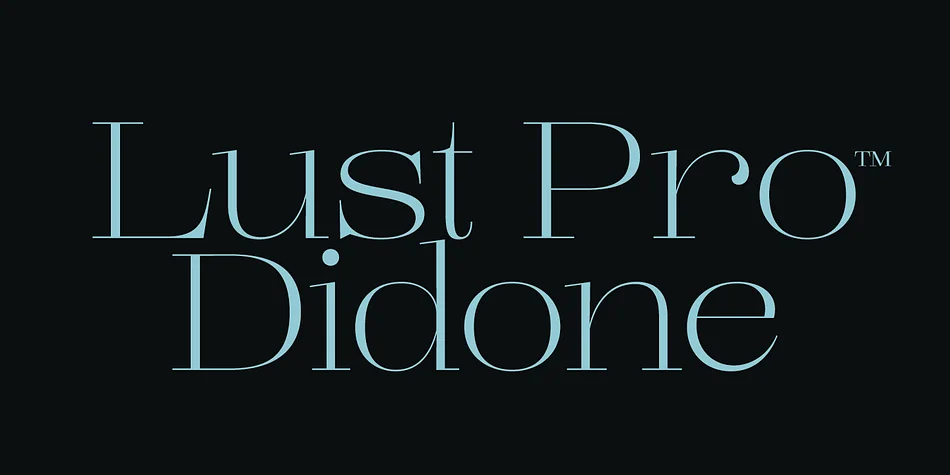 Lust Pro Didone by Positype — Decorative Font