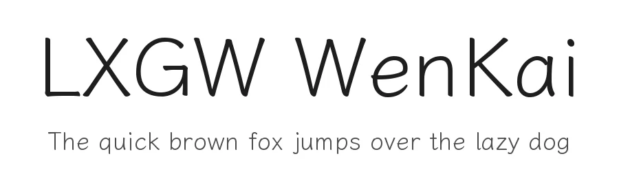 LXGW WenKai by LXGW / Fontworks Inc. — Sans Serif Font