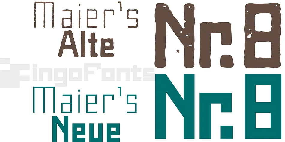Maier's Nr.8 by ingoFonts — Display Font