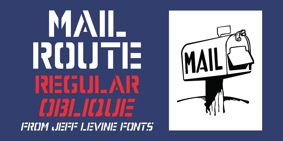 MAIL ROUTE JNL by Jeff Levine Fonts — Display Font