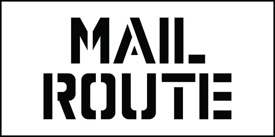 MAIL ROUTE JNL by Jeff Levine Fonts — Display Font — thumbnail 2