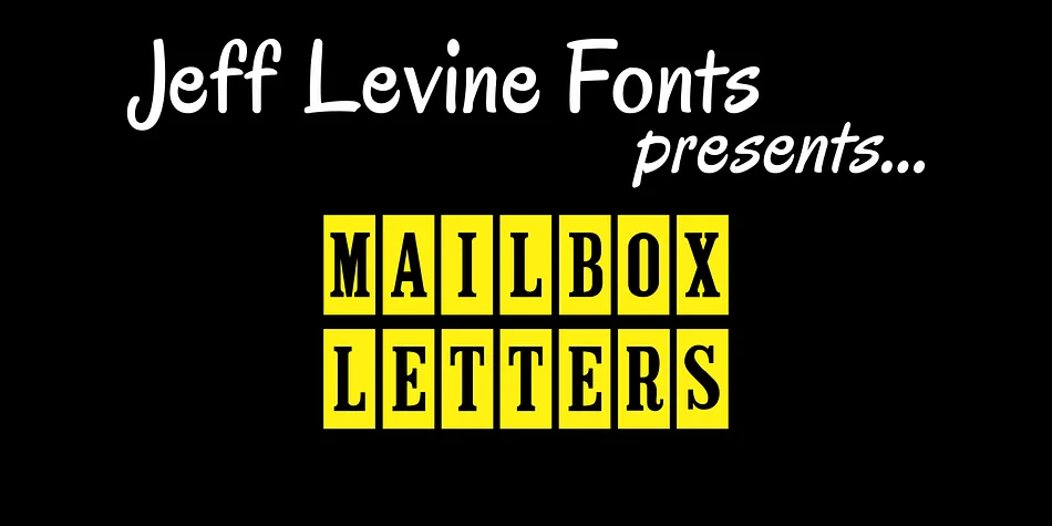 Mailbox Letters JNL by Jeff Levine Fonts — Dingbats Font