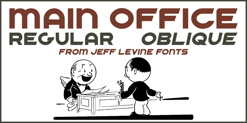 MAIN OFFICE JNL by Jeff Levine Fonts — Display Font