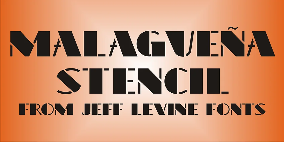 MALAGUEΓ±A STENCIL JNL by Jeff Levine Fonts β Decorative Font