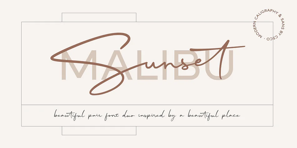 Malibu Sunset by Craft Supply Co. — Display Font