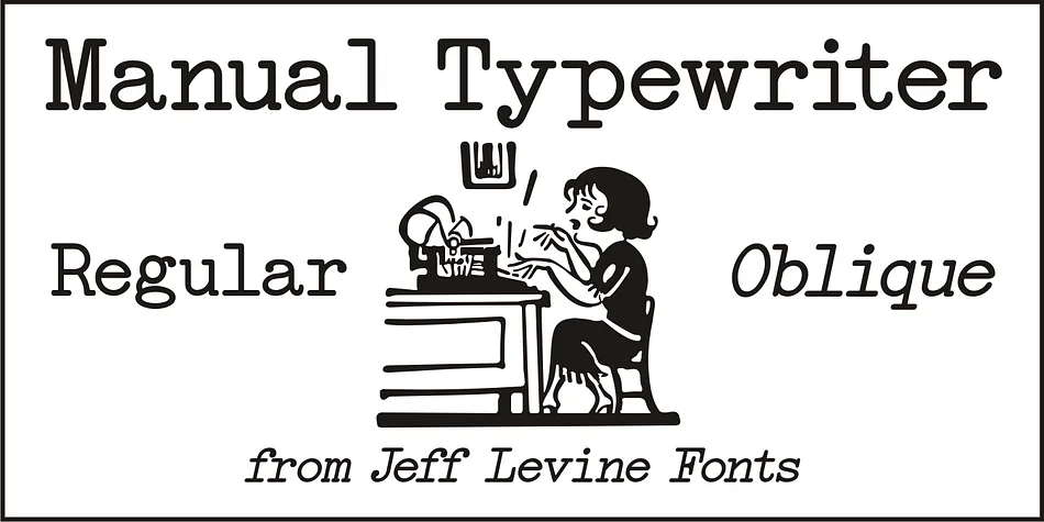 Manual Typewriter JNL by Jeff Levine Fonts β Decorative Font