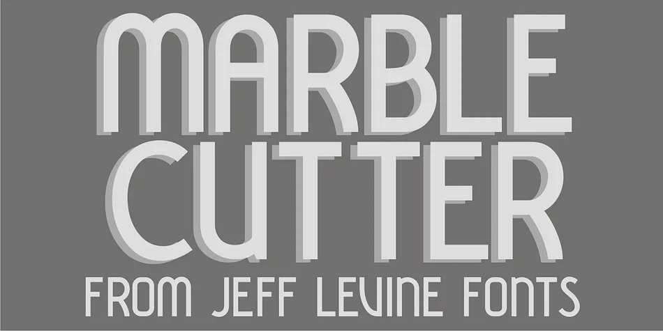 MARBLE CUTTER JNL by Jeff Levine Fonts — Decorative Font