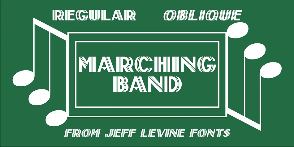 MARCHING BAND JNL by Jeff Levine Fonts β Decorative Font