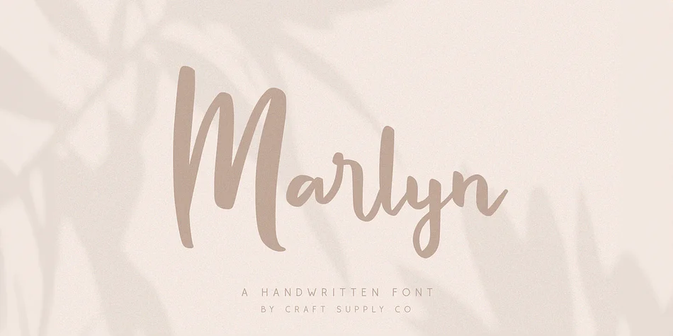 Marlyn by Craft Supply Co. — Display Font