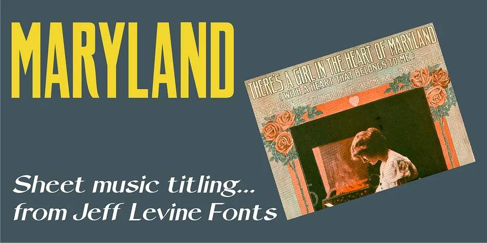 MARYLAND JNL by Jeff Levine Fonts — Display Font