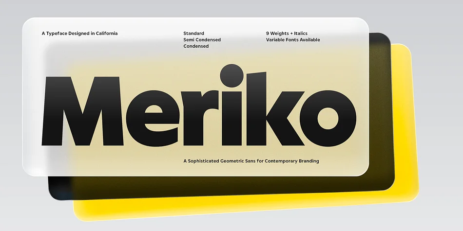 Meriko by Juri Zaech — Display Font