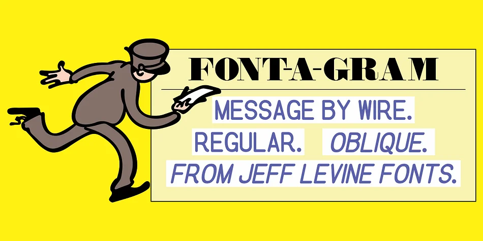 MESSAGE BY WIRE JNL by Jeff Levine Fonts — Display Font