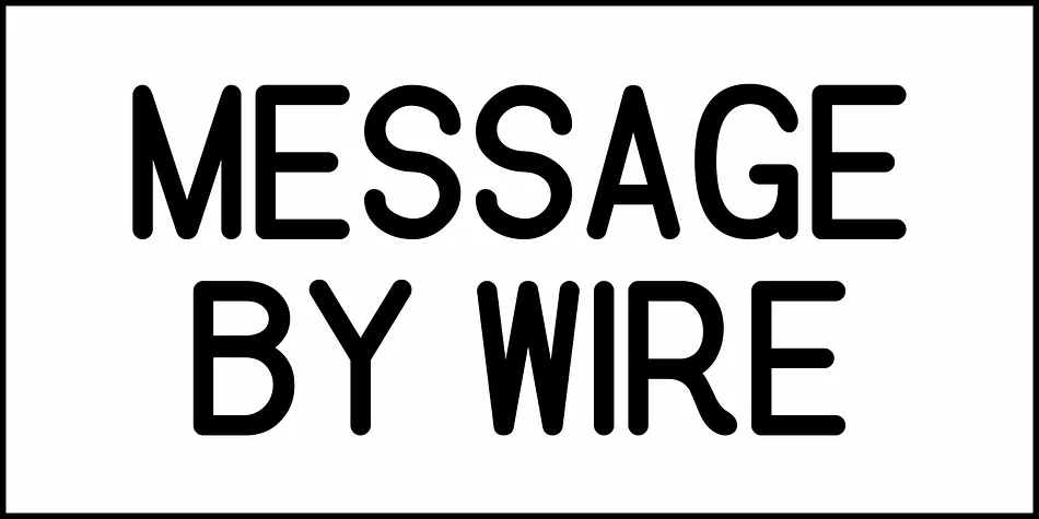 MESSAGE BY WIRE JNL by Jeff Levine Fonts — Display Font — thumbnail 2