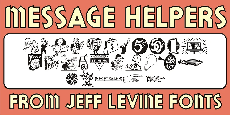 Message Helpers JNL by Jeff Levine Fonts — Dingbats Font