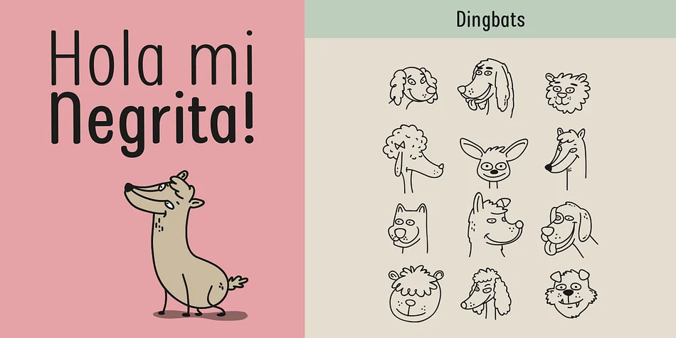 Mi Negra by Letritas β Dingbats Font