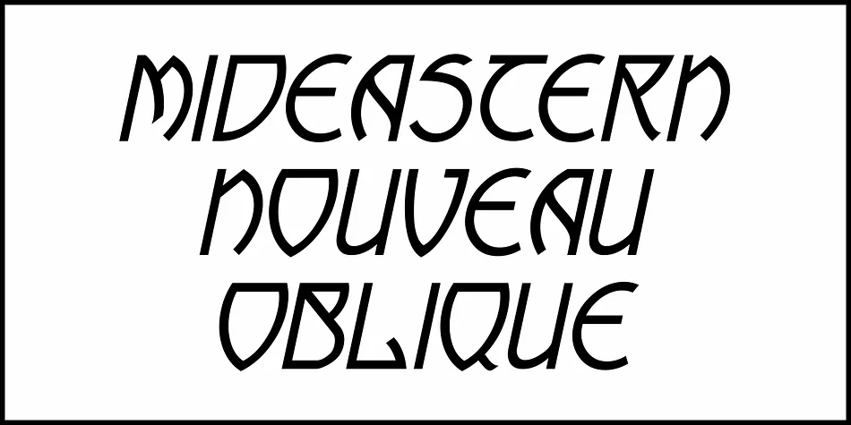Mideastern Nouveau JNL by Jeff Levine Fonts — Decorative Font — thumbnail 4