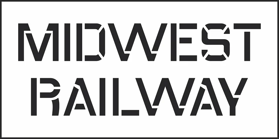 MIDWEST RAILWAY JNL by Jeff Levine Fonts — Display Font — thumbnail 2