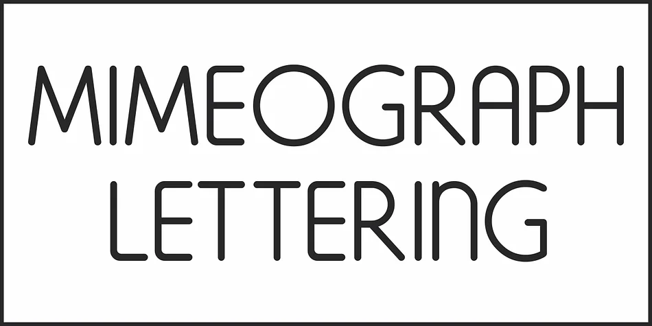 MIMEOGRAPH LETTERING JNL by Jeff Levine Fonts — Display Font — thumbnail 2