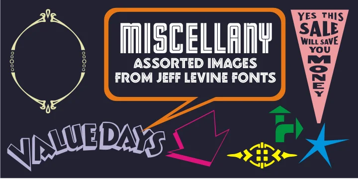 Miscellany JNL by Jeff Levine Fonts — Dingbats Font