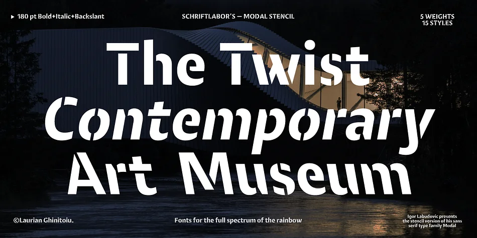 Modal Stencil by Schriftlabor — Display Font — thumbnail 2