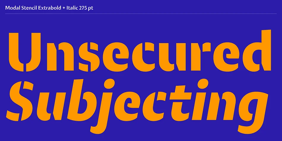 Modal Stencil by Schriftlabor — Display Font — thumbnail 3