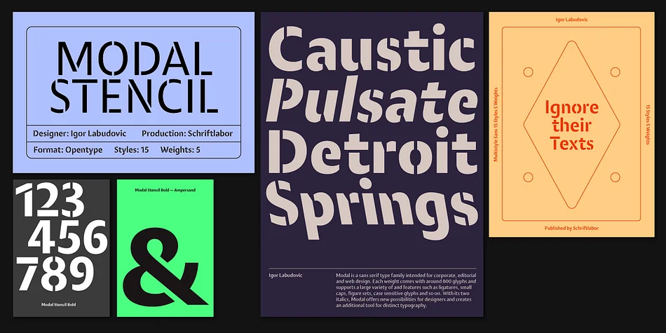 Modal Stencil by Schriftlabor — Display Font — thumbnail 5