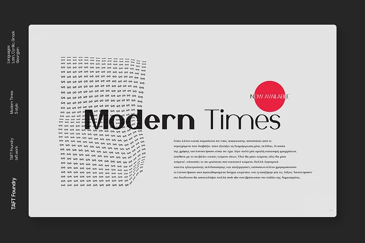 Modern Times by TAFT Foundry β Decorative Font