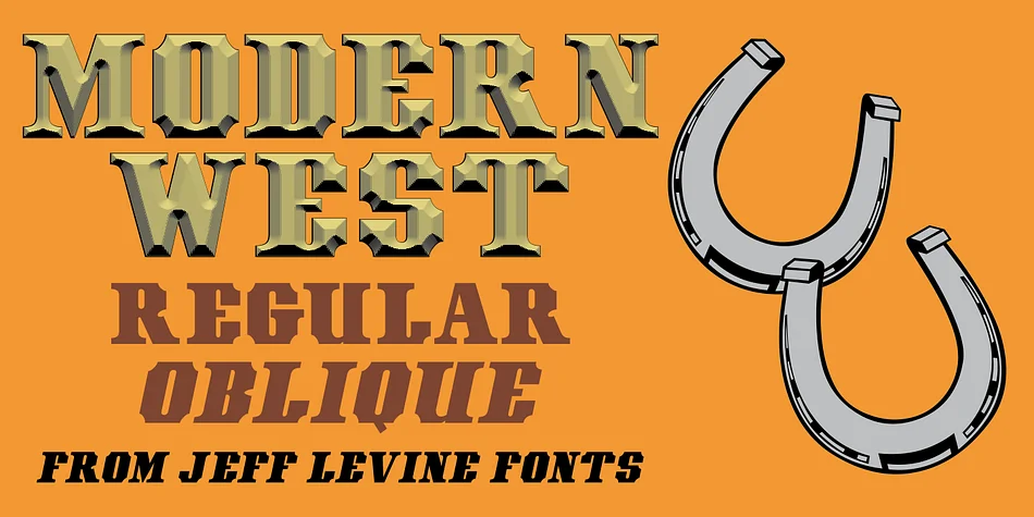 MODERN WEST JNL by Jeff Levine Fonts — Decorative Font