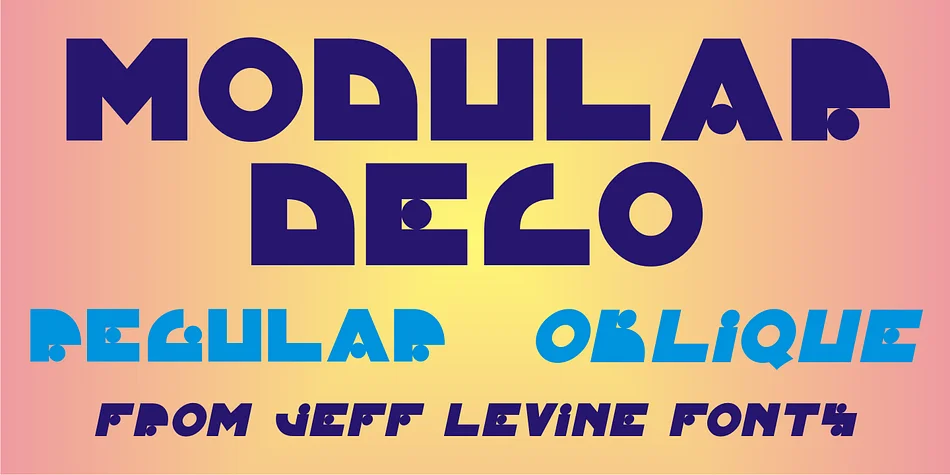 MODULAR DECO JNL by Jeff Levine Fonts β Decorative Font