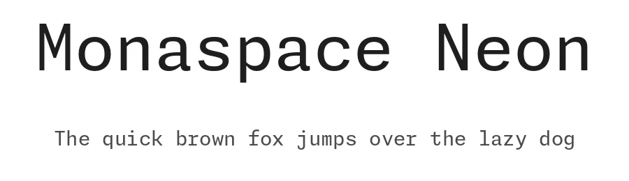 Monaspace Neon