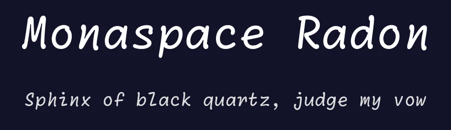 Monaspace Radon by Riley Cran & the Lettermatic Team — Script Handwritten Font — thumbnail 2