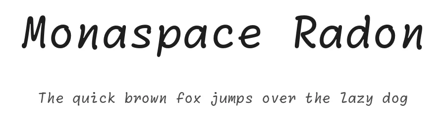 Monaspace Radon