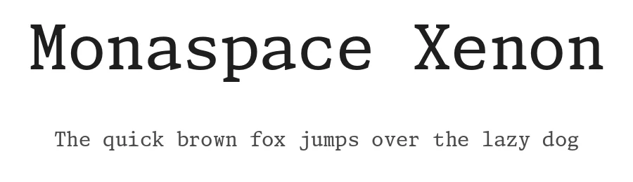 Monaspace Xenon