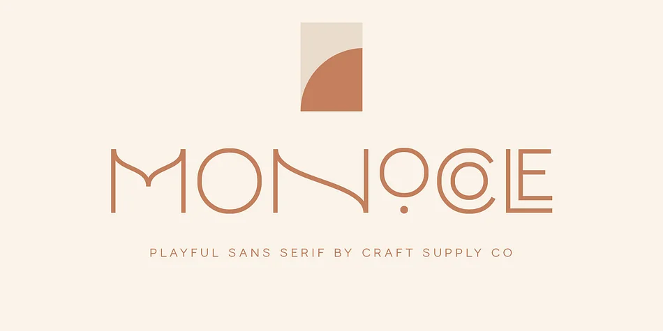 Monocole by Craft Supply Co. — Display Font