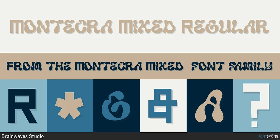 Montecra Mixed by Brainwaves Studio — Display Font