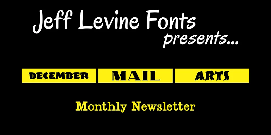 Monthly Newsletter JNL by Jeff Levine Fonts — Dingbats Font