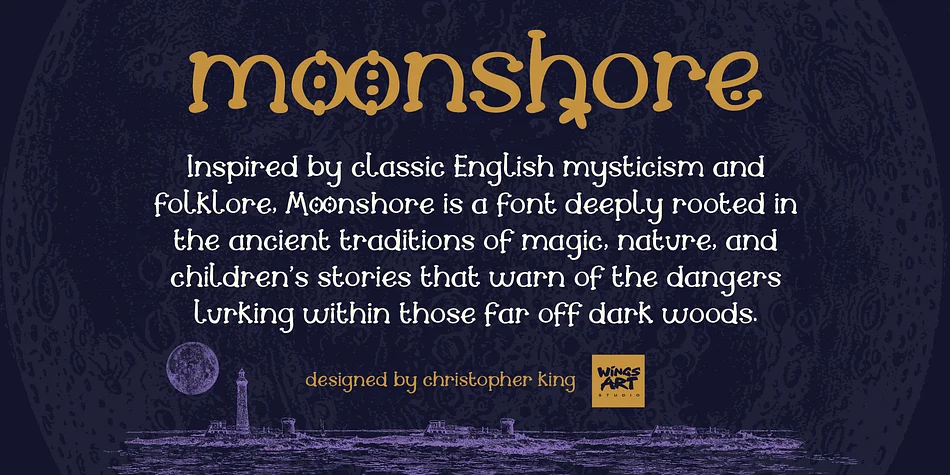 Moonshore by Wingsart Studio — Decorative Font — thumbnail 2